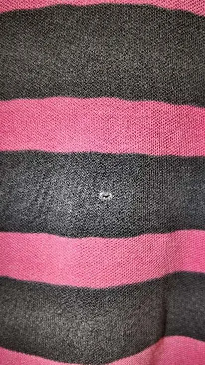 Vintage Maritime Striped Pocket T-Shirt - Pink & Charcoal (L) - Picture 3 of 4